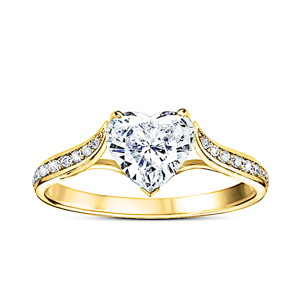 Love At First Sight Heart-Shaped Simulated Diamond Ring