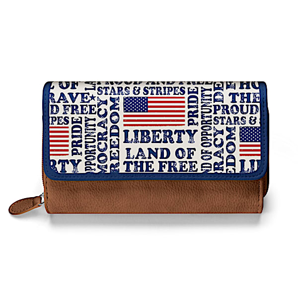 All American Patriotic Women's Trifold Wallet
