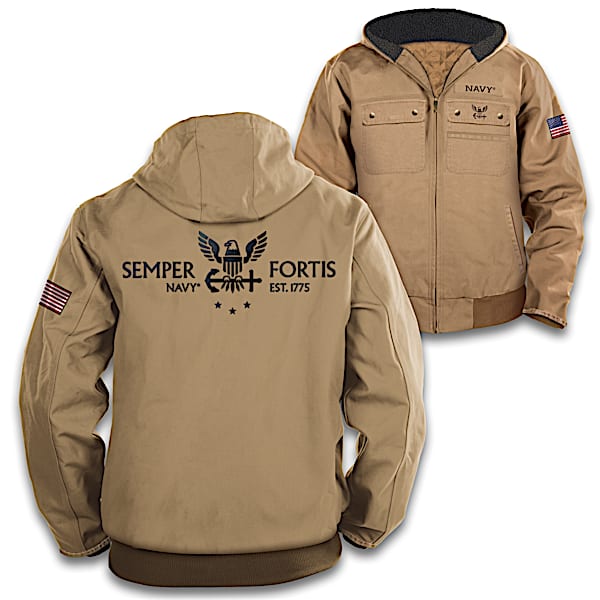 U.S. Navy Canvas Jacket With Embroidered Emblem