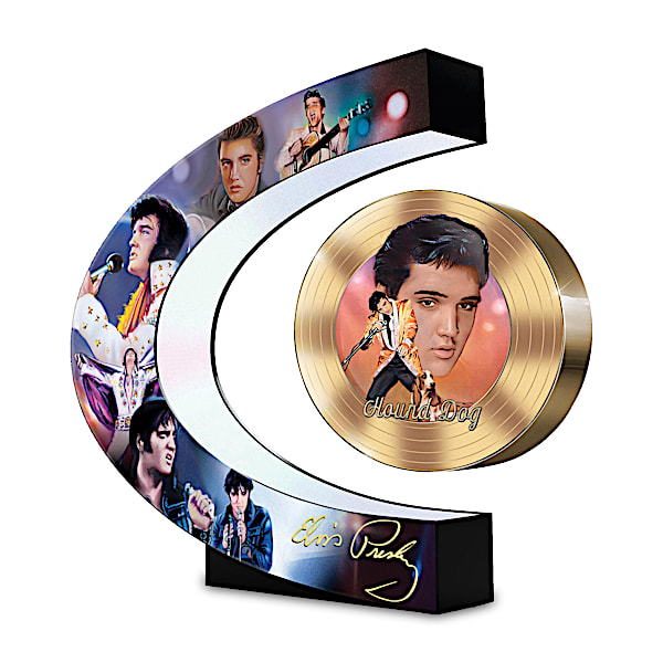 Elvis Presley Hound Dog Light-Up Levitating Golden Record
