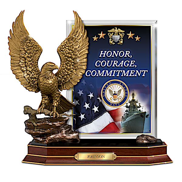 U.S. Navy Tribute Personalized Eagle Sculpture