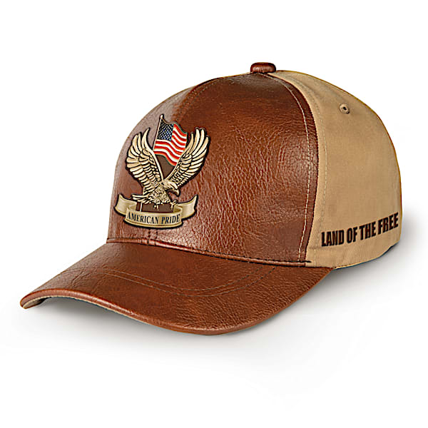 American Pride Patriotic Men's Hat With Eagle Patch