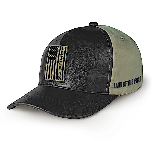 U.S. Veteran Men's Hat With Camouflage American Flag Patch