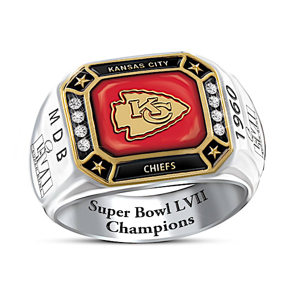 Kansas City Chiefs Super Bowl LVII Men's Personalized Commemorative NFL Ring - Personalized Jewelry