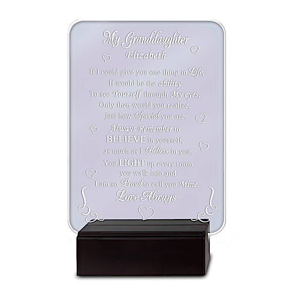 Granddaughter, Light Of My Life Personalized Plaque