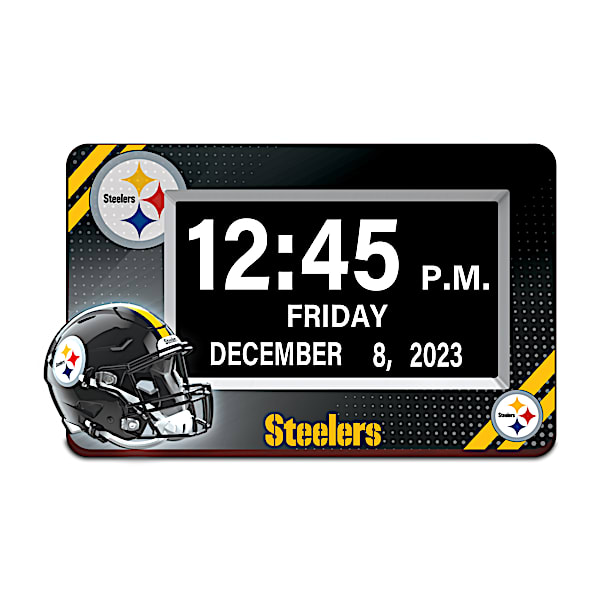 Pittsburgh Steelers Easy Read Full Disclosure LED Clock