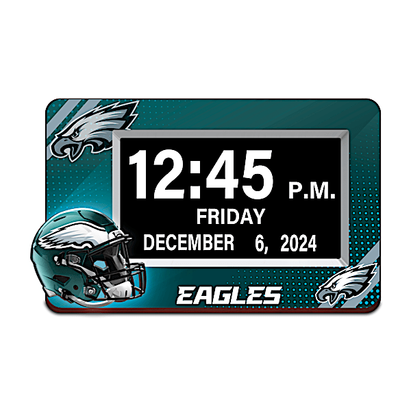 Philadelphia Eagles Easy Read Full Disclosure LED Clock