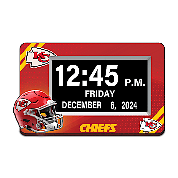 Kansas City Chiefs Easy Read Full Disclosure LED Clock