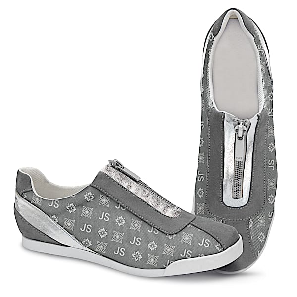 Personalized Gray Women's Shoes With Your Initials
