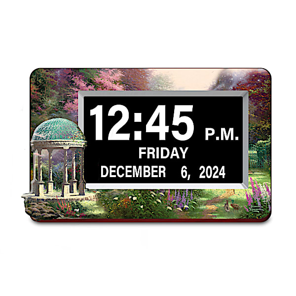 Thomas Kinkade Easy Read Full Disclosure LED Clock