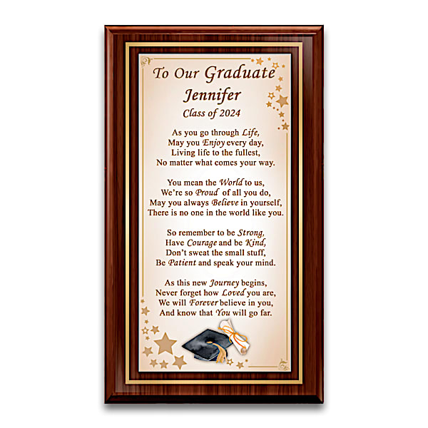 Words Of Wisdom Personalized Graduation Wall Plaque