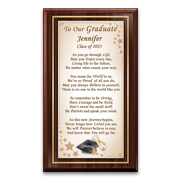 Words Of Wisdom Personalized Graduation Wall Plaque