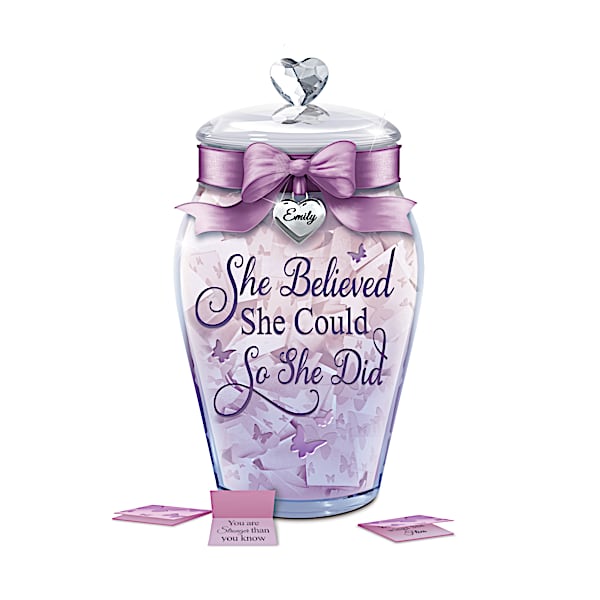 She Believed She Could Personalized Musical Wish Jar