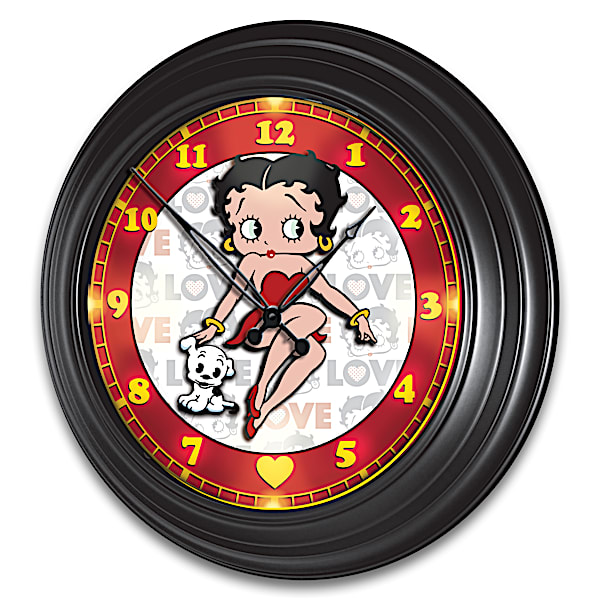 Betty Boop Illuminated Atomic Wall Clock