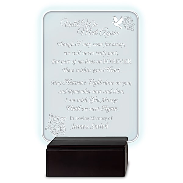 Personalized Light-Up Memorial Plaque With Engraved Message