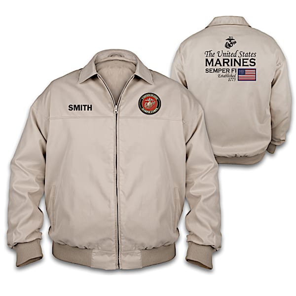 USMC Men's Windbreaker Jacket Personalized With Name
