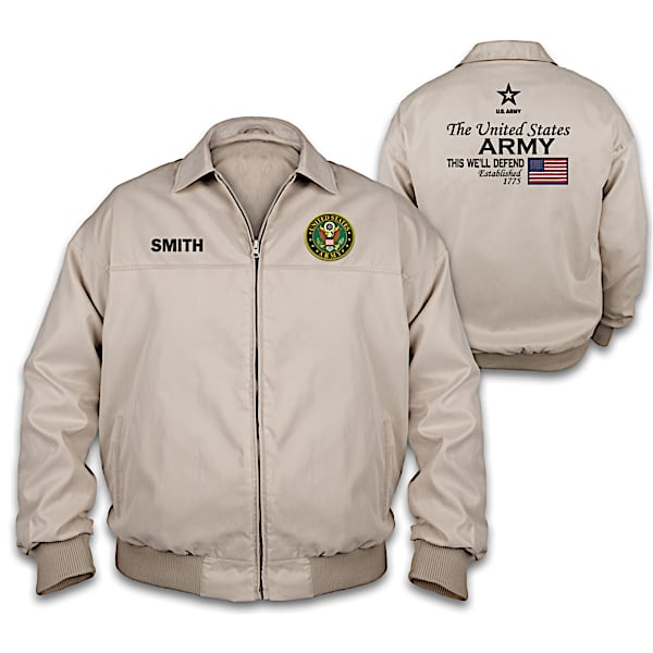 U.S. Army Men's Windbreaker Jacket Personalized With Name