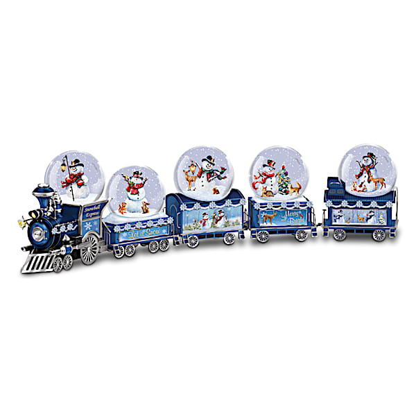 Dona Gelsinger Musical Snowman Snowglobe Train Set