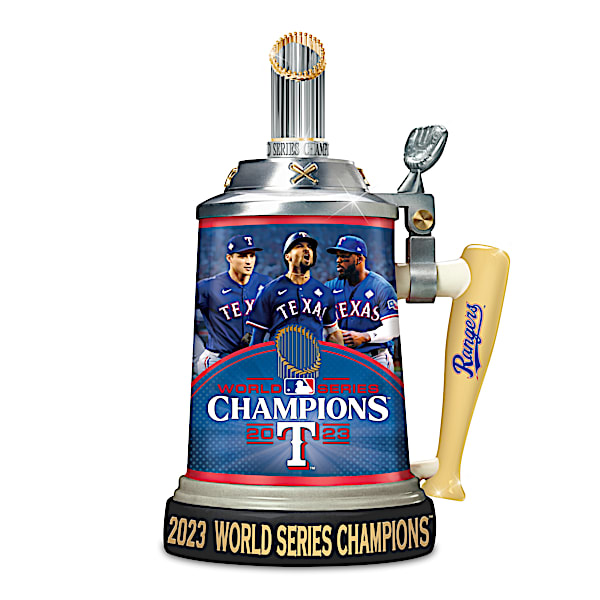 Texas Rangers 2023 MLB World Series Champions Porcelain Stein
