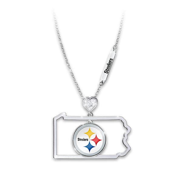 Genuine Diamond Pittsburgh Steelers State Tribute Pendant