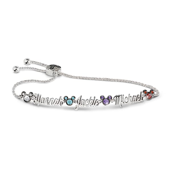 Disney Magic Of Family Birthstone Sculpted Name Bracelet