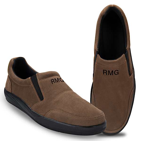 Genuine Suede Slip-On Shoes Personalized With Your Initials