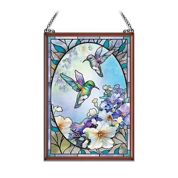 Lena Liu Framed Stained-Glass Art Window Panel