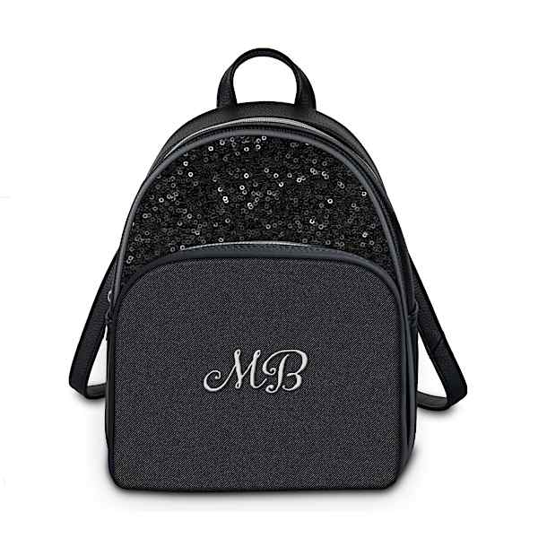 Monogrammed Faux Leather 3-In-1 Convertible Backpack