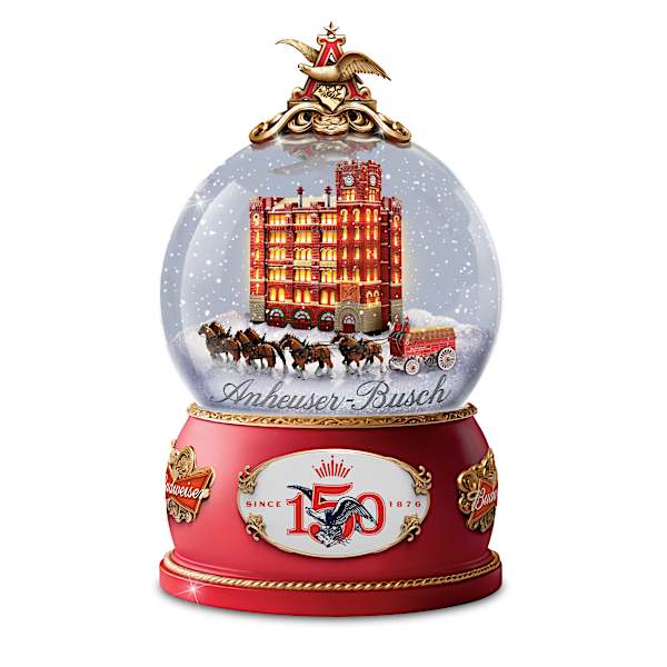 Budweiser 150th Anniversary Light-Up Musical Snowglobe