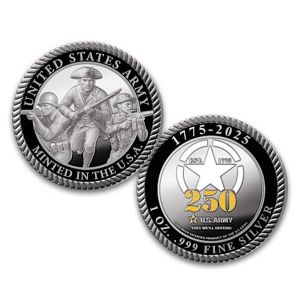 250th Anniversary U.S. Army 1 Oz. Silver Challenge Coin
