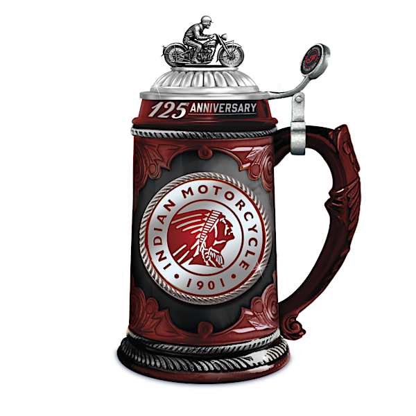 Indian Motorcycle 125th Anniversary Porcelain Stein