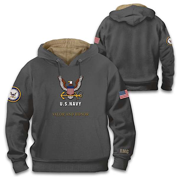 U.S. Navy Personalized Men's Pullover Hoodie