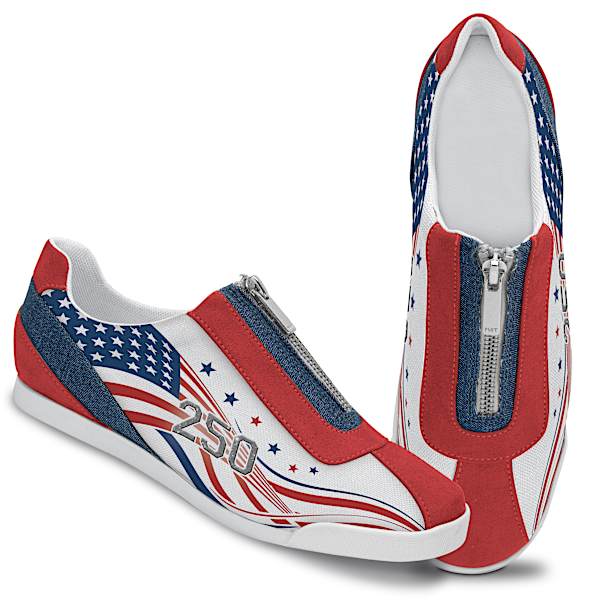 USA 250th Anniversary Canvas Shoes With American Flag Design