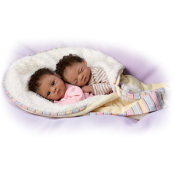 Waltraud Hanl Jada And Jayden Lifelike Twin Baby Doll Set