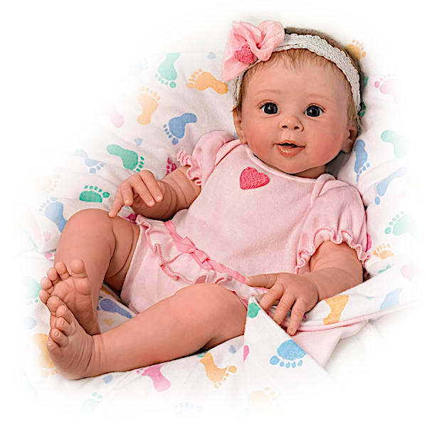 Ella Realistic Touch-Activated Weighted Baby Doll