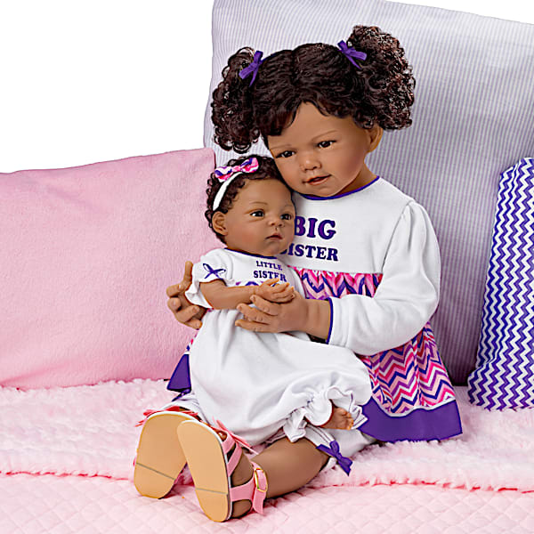 A Sister's Love Lifelike Child And Baby Doll Set