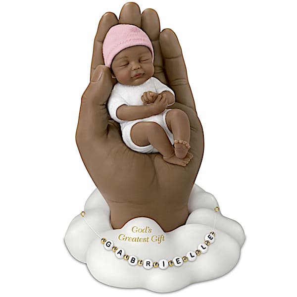 God's Greatest Gift Miniature Baby Doll With Name Beads