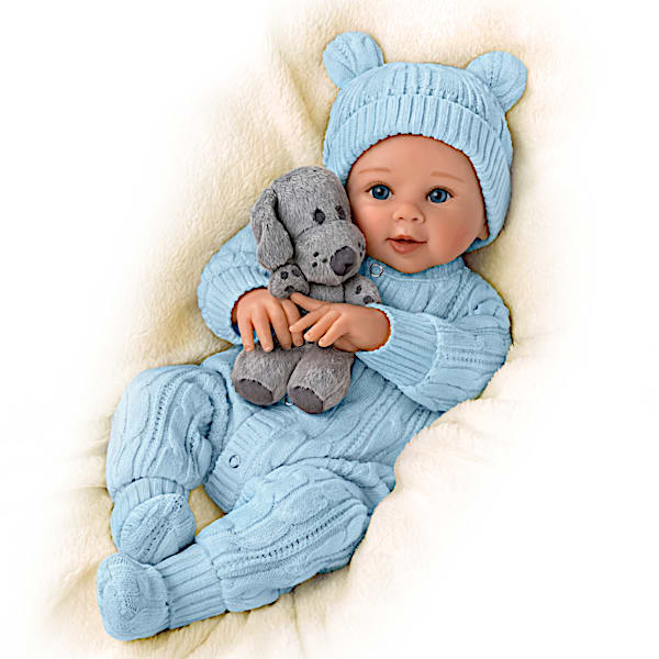 Sherry Rawn Aiden Baby Boy Doll With Plush Puppy