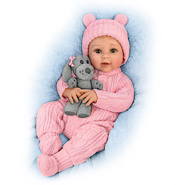 Sherry Rawn Arianna Baby Girl Doll With Plush Puppy