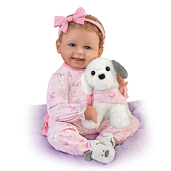 Interactive Layla Doll With Plush Puppy Giggle And Bark