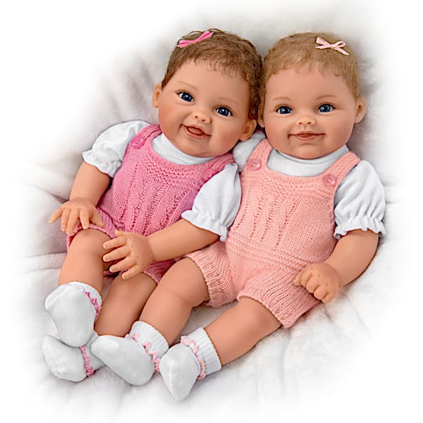 Twin Baby Dolls By Ping Lau In Custom Knit Ensembles