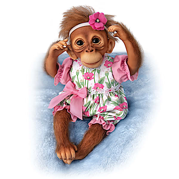 Precious Poppy Poseable Lifelike Monkey Doll