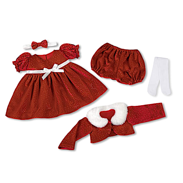 5-Piece Baby Doll Christmas Outfit By Victoria Jordan