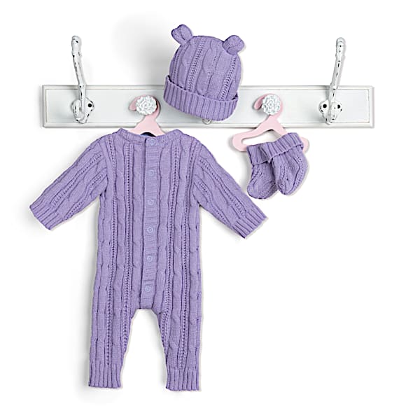 Cable Knit Set By Victoria Jordan For 17 To 19 Baby Dolls