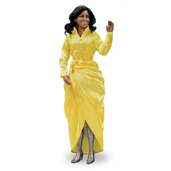 Michelle Obama Lifelike Poseable Doll In Tour-Inspired Dress