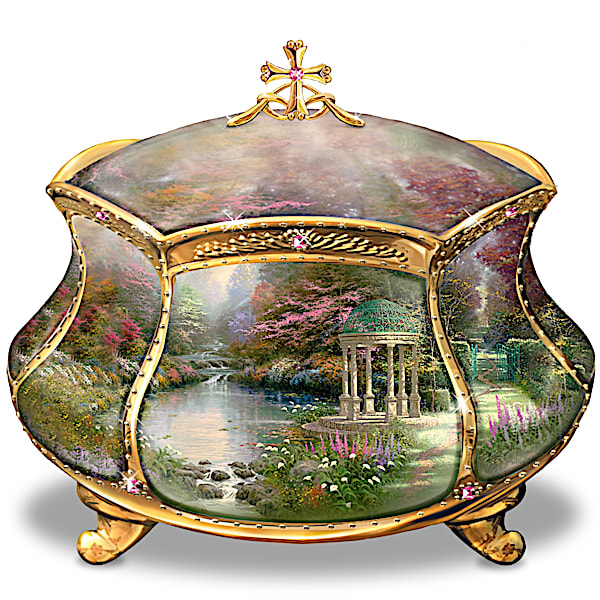 Thomas Kinkade Garden of Prayer Faith Music Box