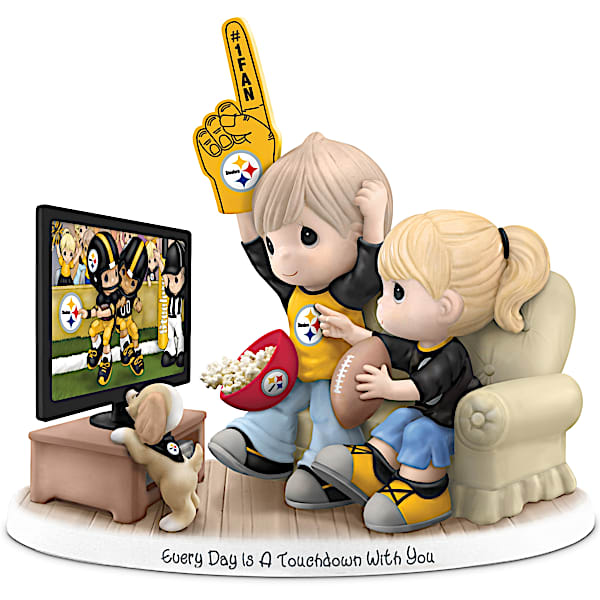 NFL-Licensed Pittsburgh Steelers Fan Precious Moments Porcelain Figurine