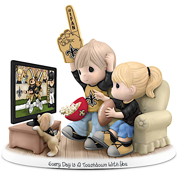 NFL-Licensed New Orleans Saints Precious Moments Porcelain Figurine