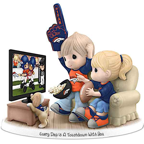Every Day Is A Touchdown With You Broncos Hand-Painted NFL Figurine