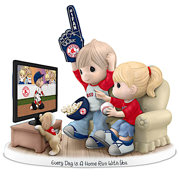 MLB-Licensed Boston Red Sox Fan Precious Moments Porcelain Figurine